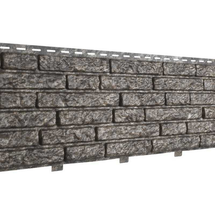 Фасадная панель Ю-Пласт c двойным замком Stone-House кварцит коричневый