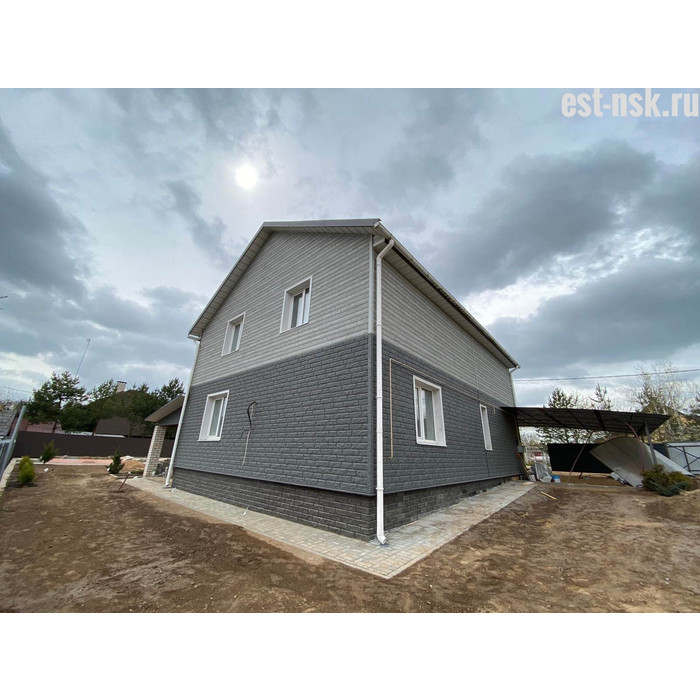 Фасадная панель Ю-Пласт с двойным замком Hokla винтаж пепел