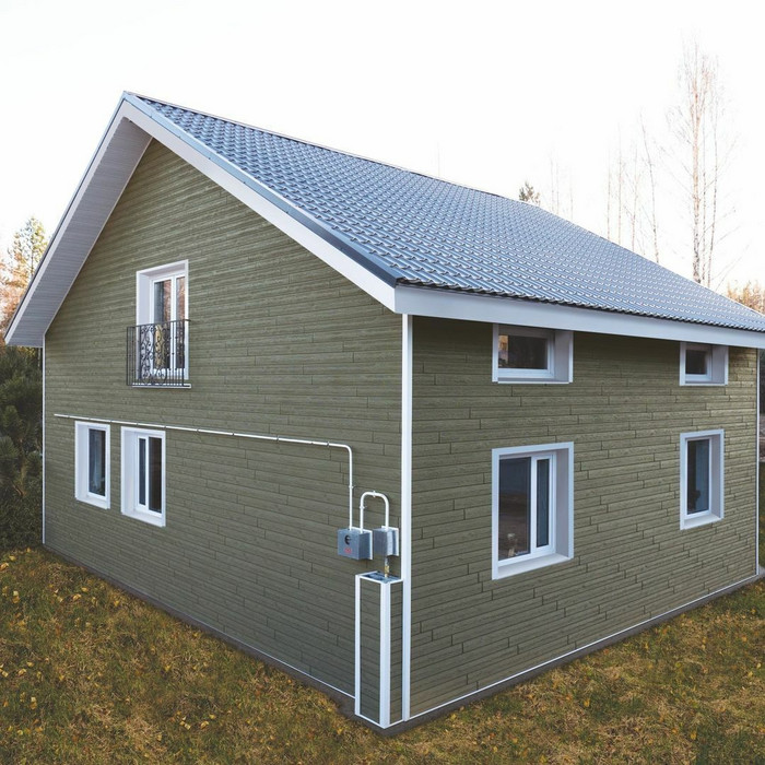 Фасадная панель Ю-Пласт с двойным замком Hokla Color ирландский мох