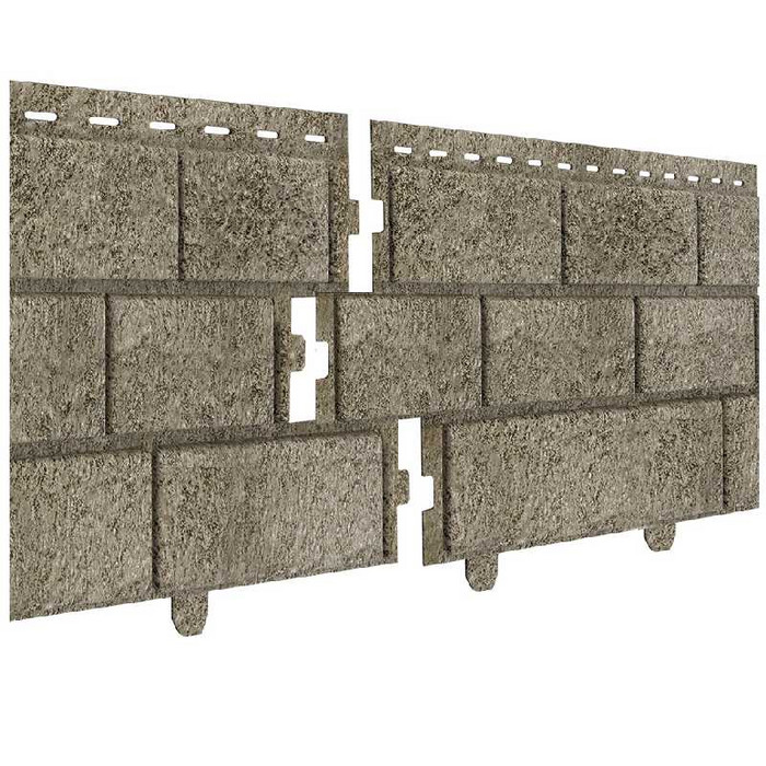 Фасадная панель Ю-Пласт c двойным замком Stone-House кирпич бежевый