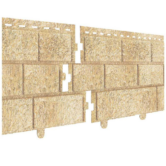 Фасадная панель Ю-Пласт c двойным замком Stone-House кирпич песочный