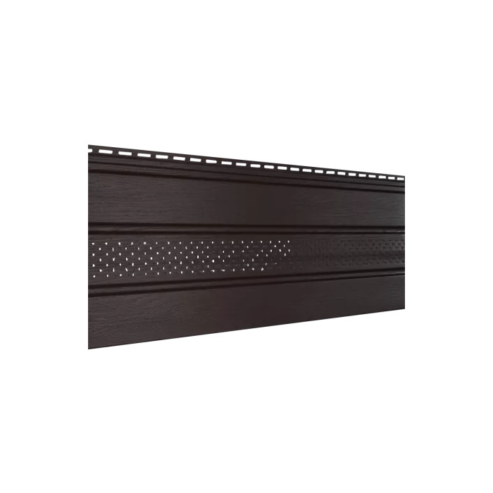 Софит виниловый Ю-Пласт Classic Коричневый с частичной перфорацией